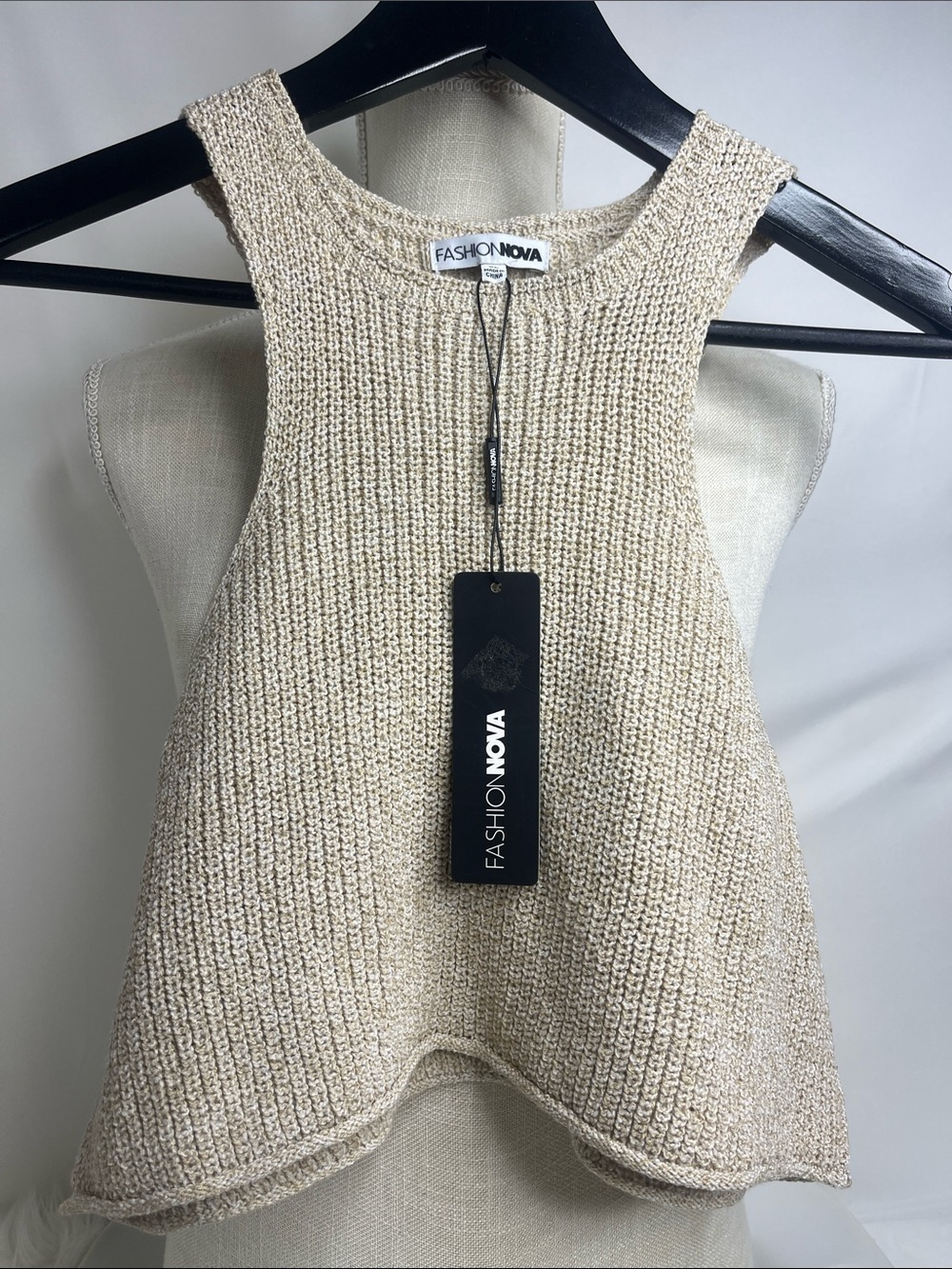 Fashion Nova Sand Knit Sweater Tank Top - Picture 1 of 7